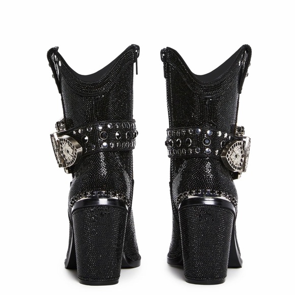 Club Exx Sheriff Shine Cowboy Boots in Black - Picture 2 of 3